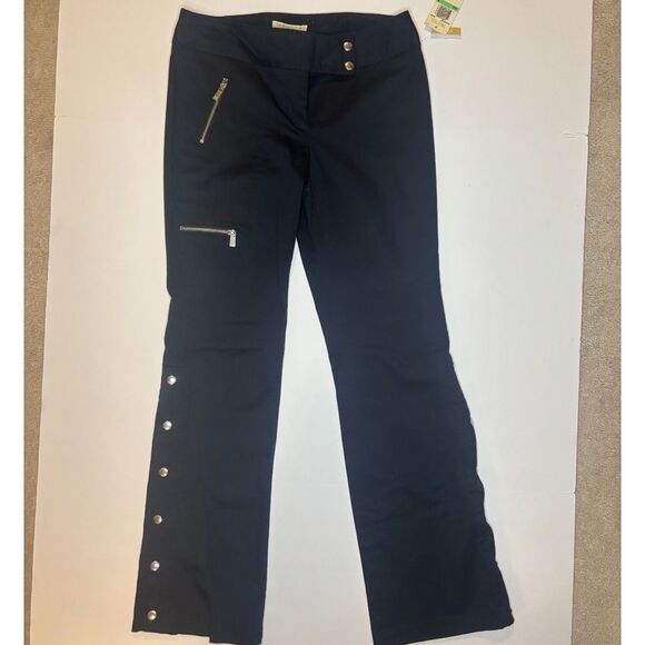 Michael Kors Black Flared Zip Jumpsuit Pants Womens Designer NWT - Picture 1 of 6
